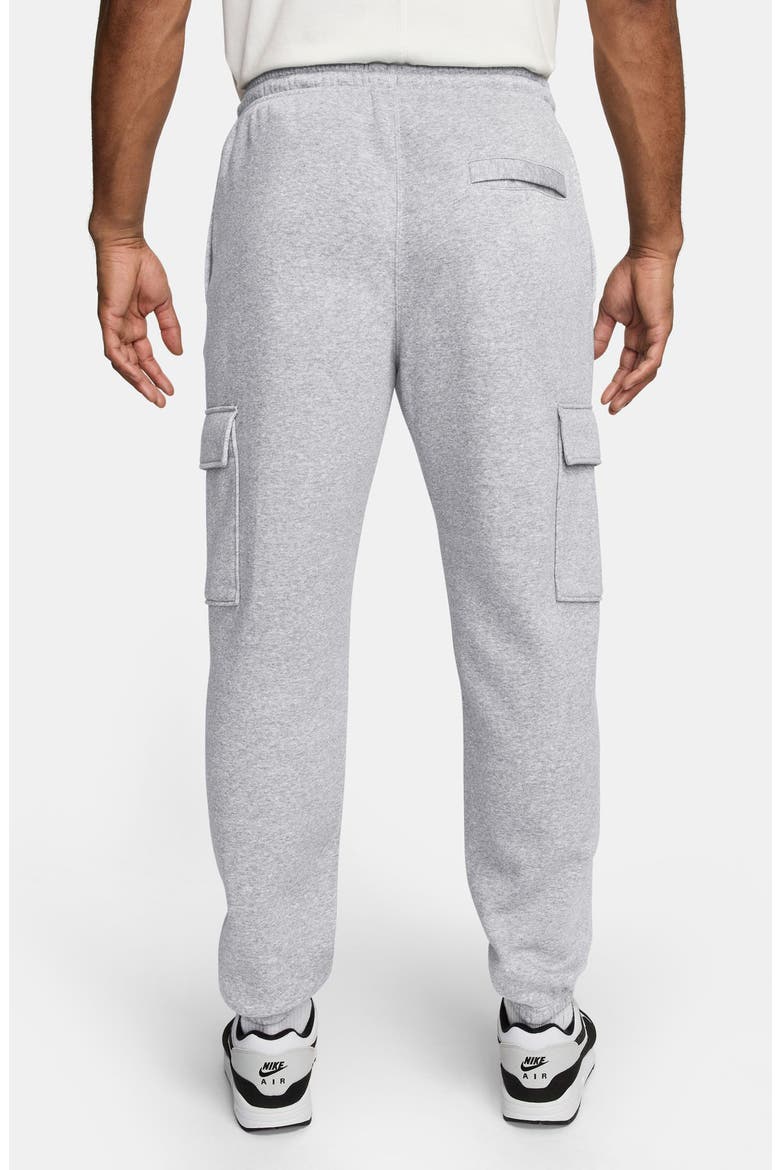Club Fleece Cargo Sweatpants, Alternate, color, BIRCH HEATHER/ WHITE