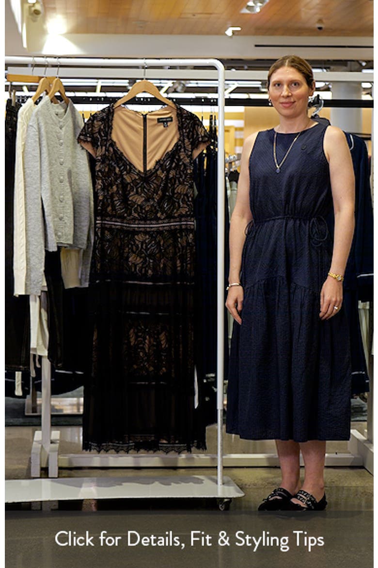 Lace V-Neck Midi Dress video