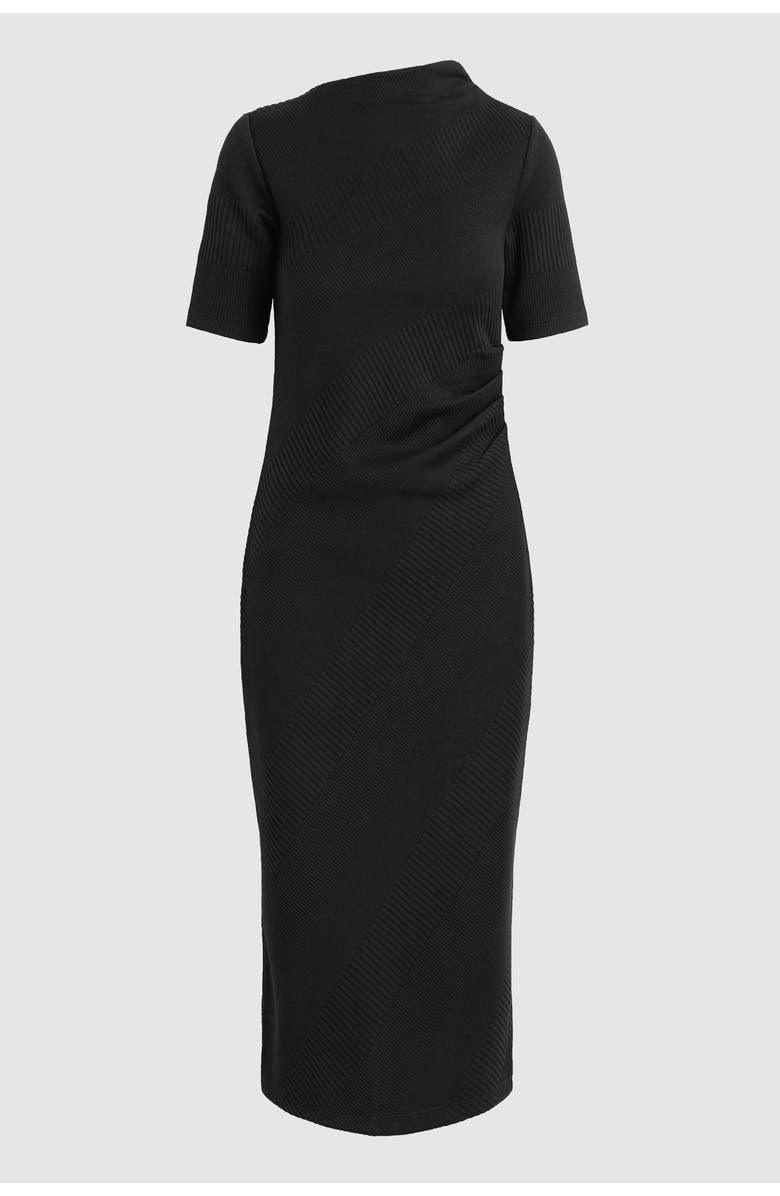 Modern Citizen Evie Ribbed-Knit Jersey Dress, Main, color, Black
