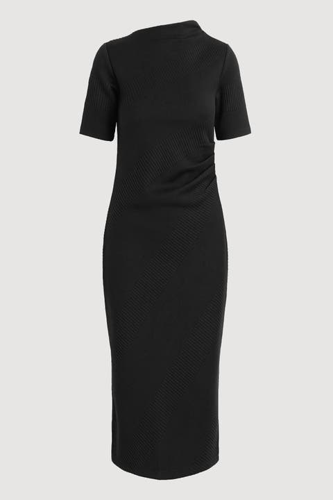 Evie Ribbed-Knit Jersey Dress