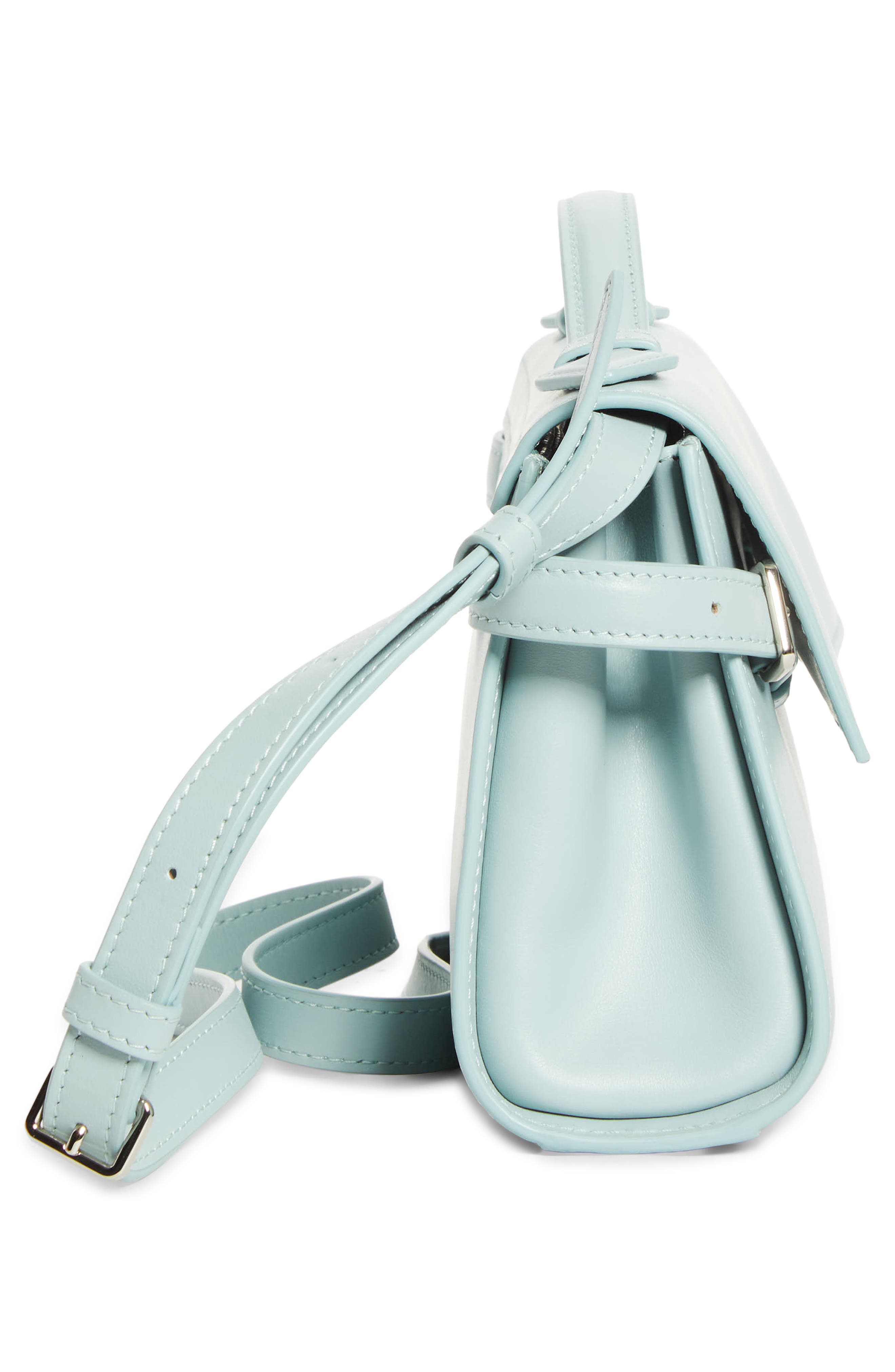 Proenza Schouler Tate Leather Clutch, Alternate, color, Stone Blue