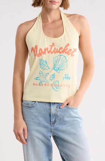 Vinyl Icons Nantucket Graphic Halter Top
