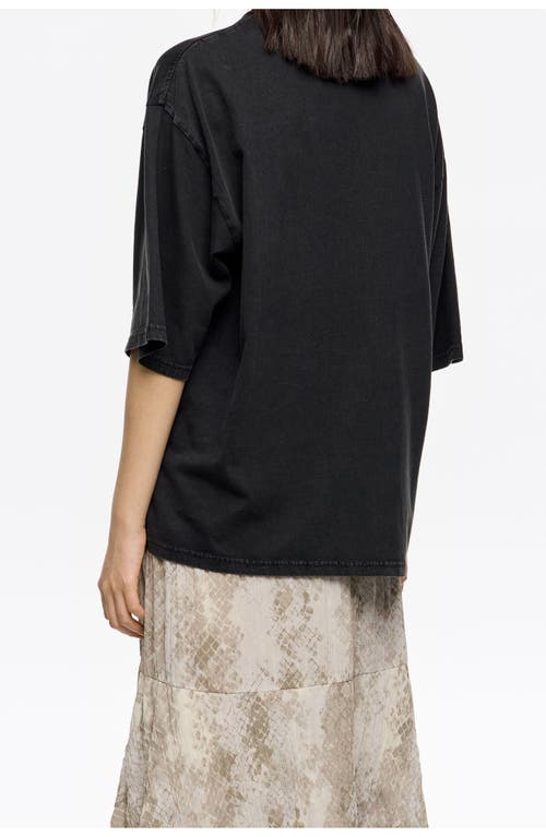 Bimba Y Lola Snake Asymmetric Pleated Skirt In Black