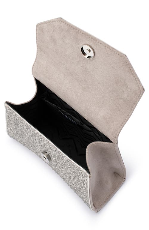 Olga Berg Kimmi Hotfix Top Handle Bag In Silver