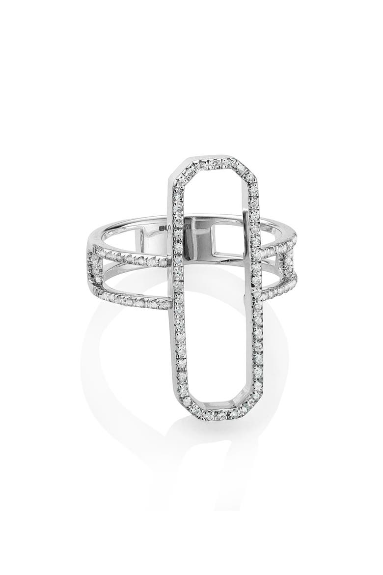 Naida Pavé Diamond Cocktail Ring, Main, color, STERLING SILVER