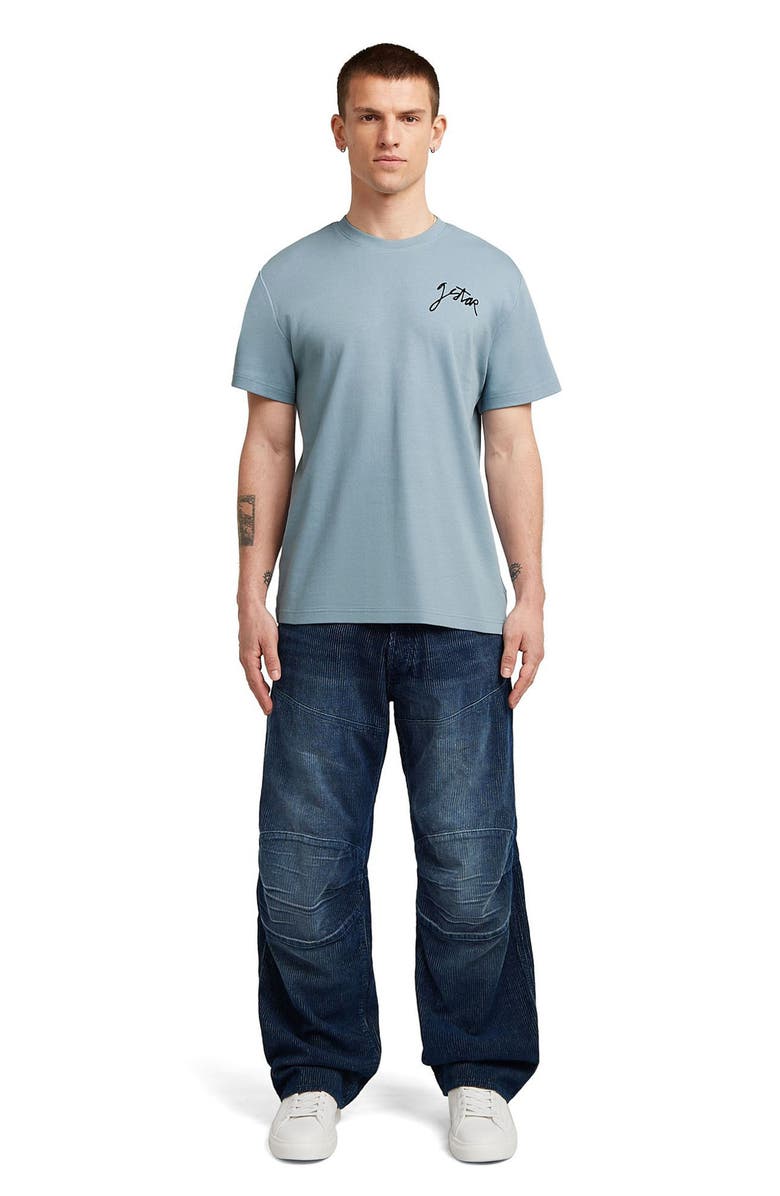 G-STAR Script Organic Cotton Graphic T-Shirt, Alternate, color, Ash Blue