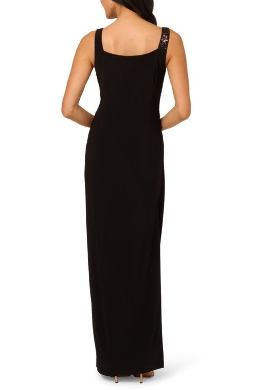 ADRIANNA PAPELL ADRIANNA PAPELL BEADED JERSEY EVENING GOWN