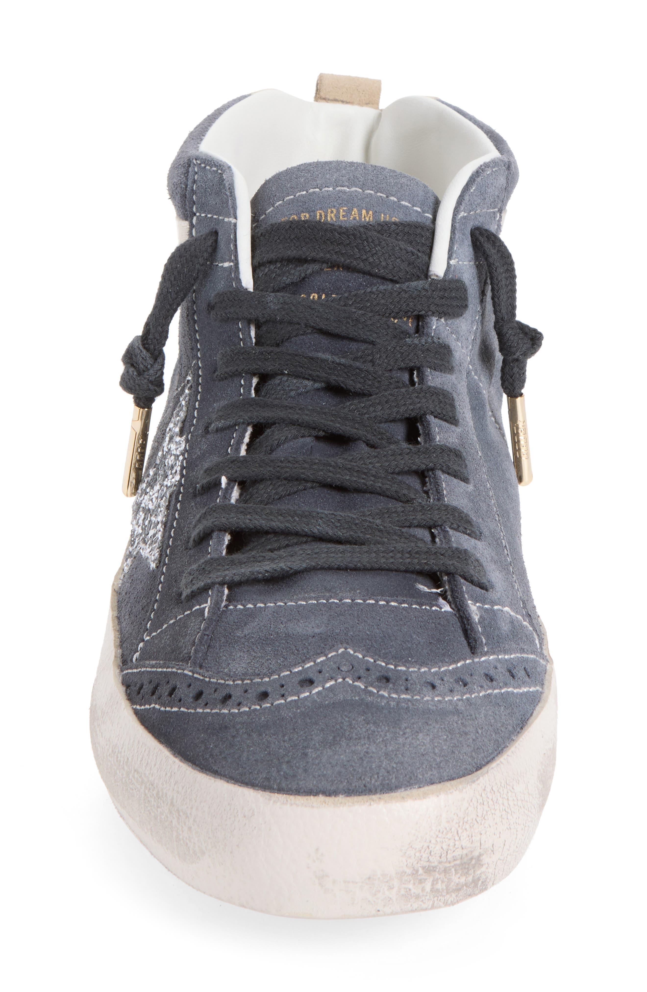 Glitter Star Mid Sneaker, Alternate, color, BLUE/ SILVER/ BEIGE