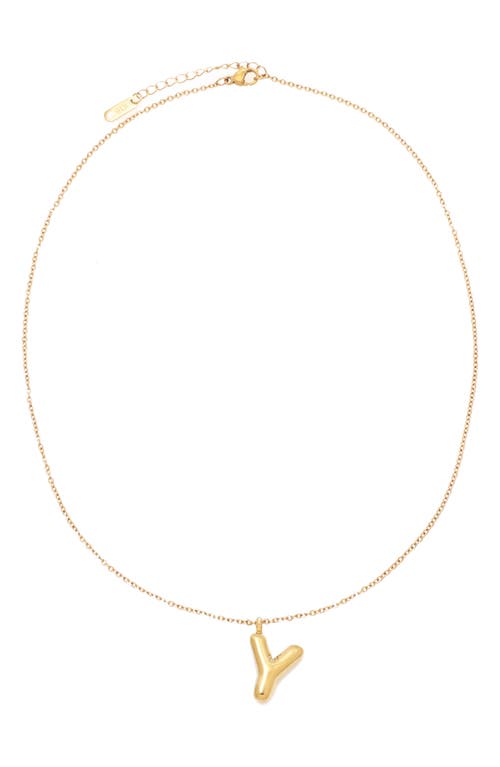 Petit Moments Bubble Initial Necklace In Gold - Y