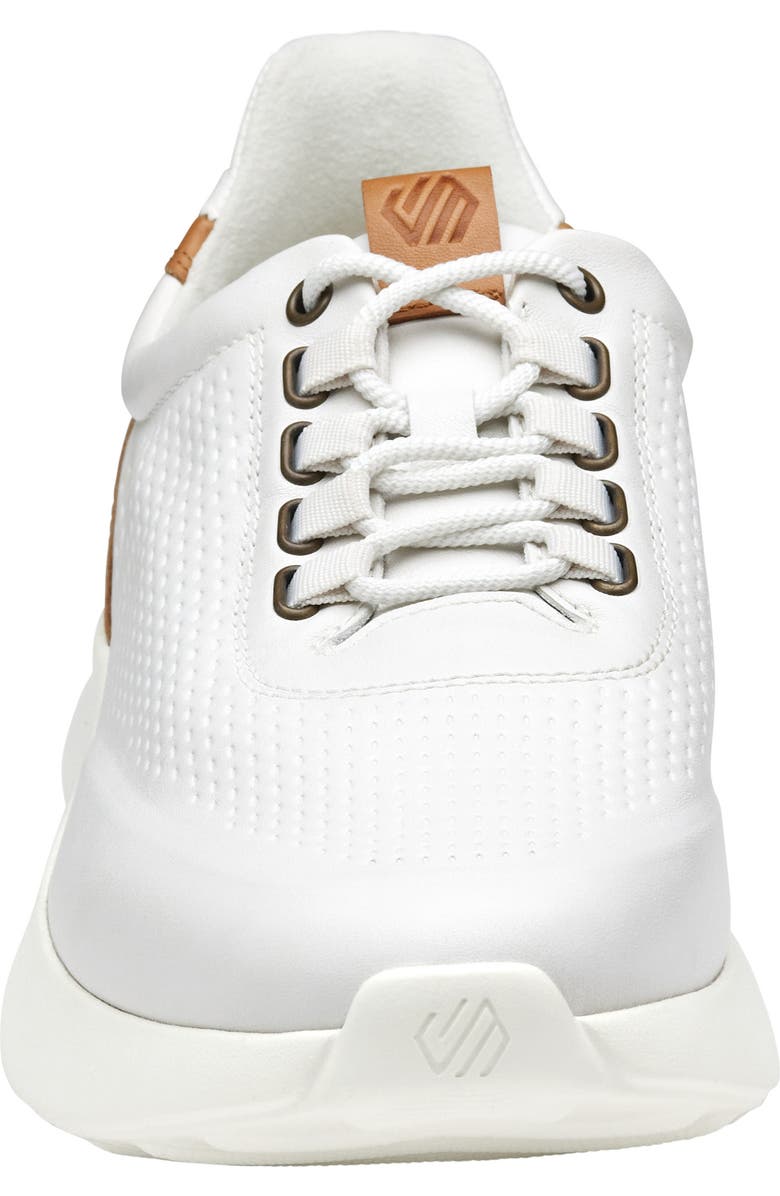 Johnston & Murphy Amherst 2.0 U-Throat Leather Sneaker, Alternate, color, White Full Grain