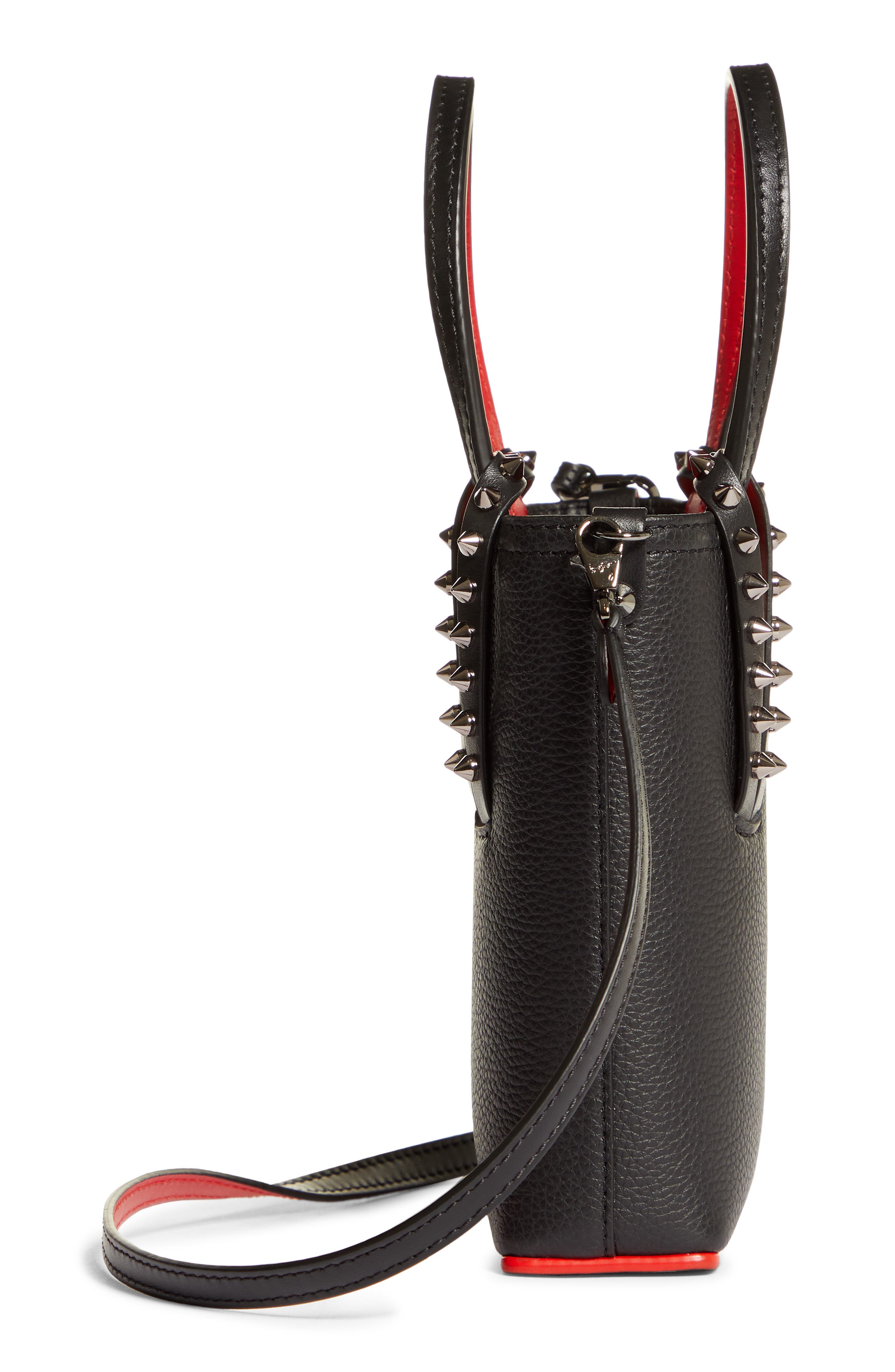 Mini Cabata Leather Tote, Alternate, color, BLACK/ BLACK