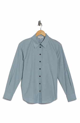 Slub Cotton Button-Up Shirt