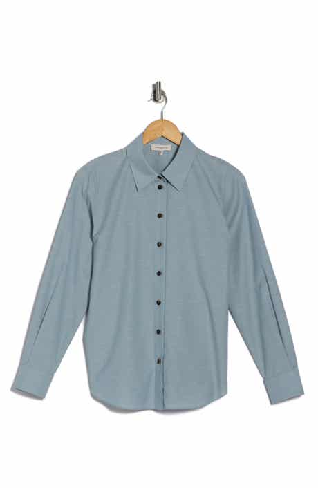 Slub Cotton Button-Up Shirt