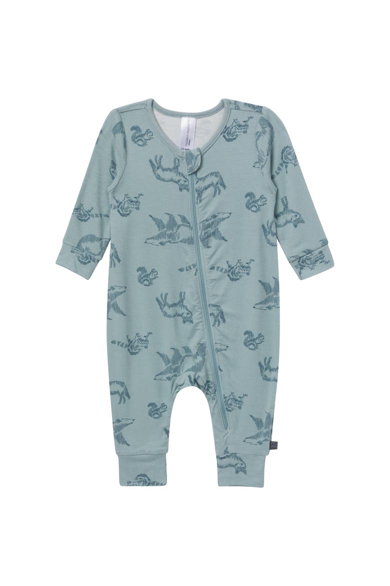 Long Sleeve Footless Rompers, Alternate, color, Blue