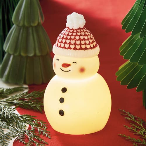 Tag Snowman Led Decorative Figurine Christmas Candle Indoor Use In Multi