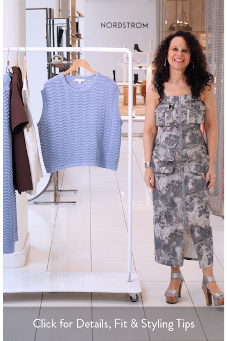 Wave Pointelle Knit Sweater video