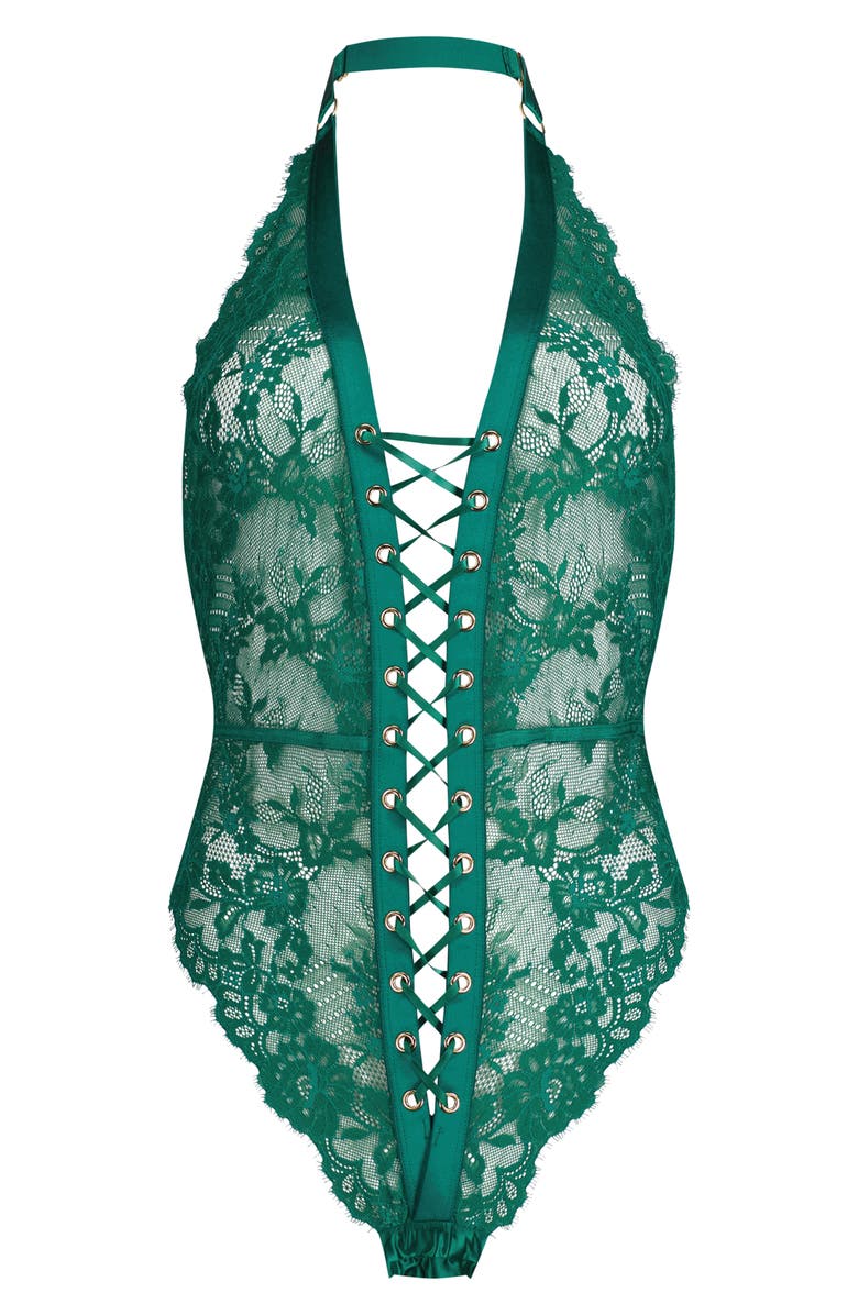 Hunkemöller Taylor Halter Neck Teddy, Alternate, color, 