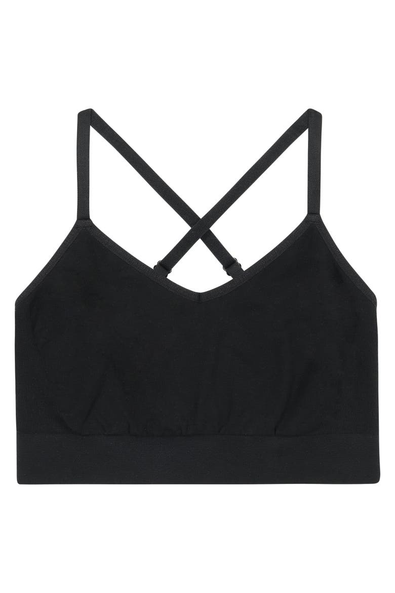 Soft Convertible Halter Bralette, Alternate, color, Black