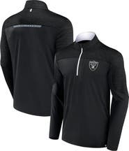 FANATICS Men's Fanatics Branded Black Las Vegas Raiders Defender Half-Zip Top