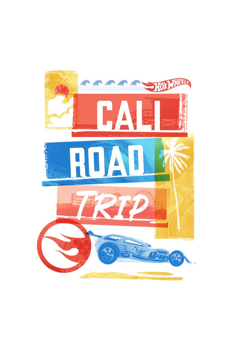 Boys Hot Wheels Cali Road Trip Racing T Shirt, Alternate, color, White