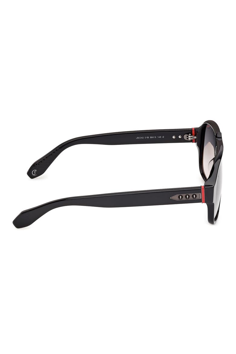 59mm Navigator Sunglasses, Alternate, color, BLACK/ GUNMETAL/ BILAYER BLACK