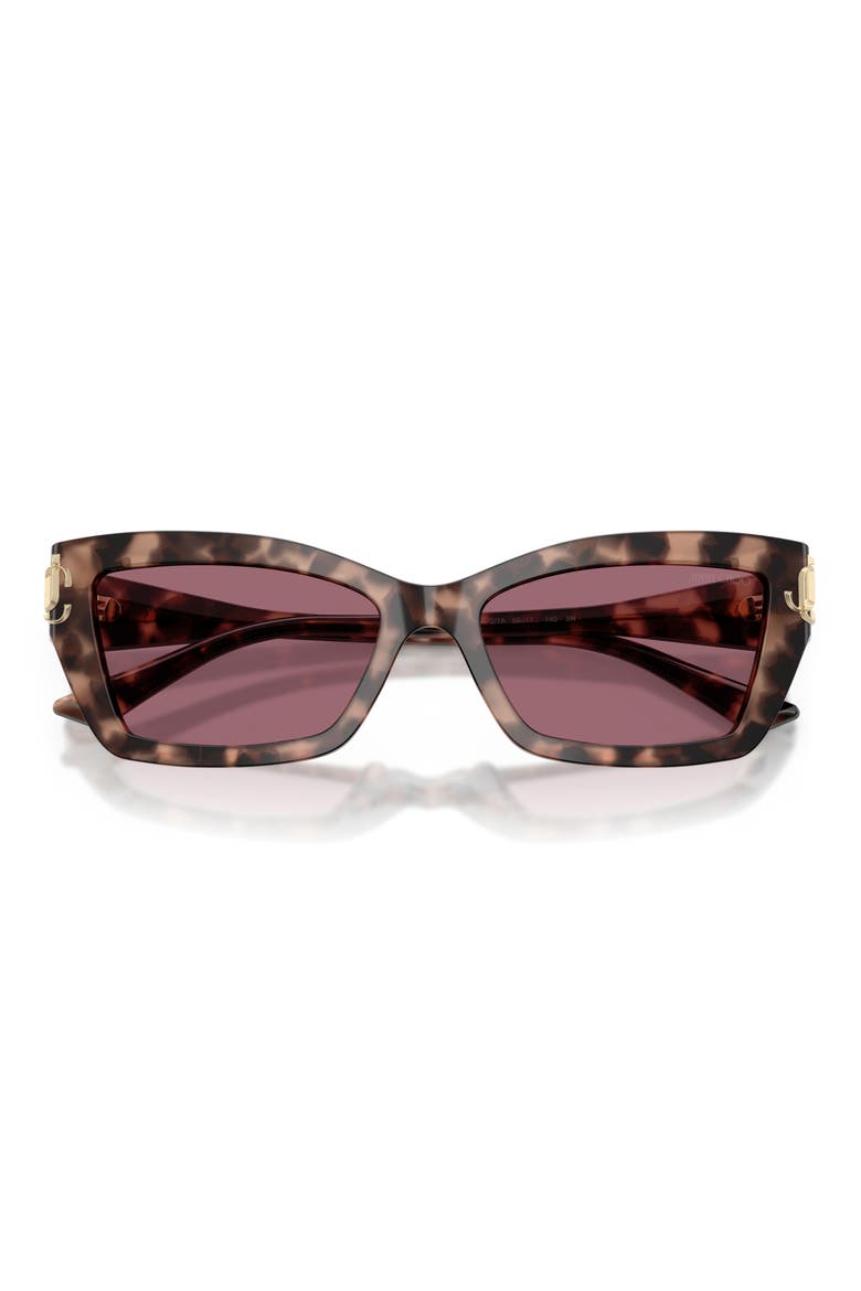 55mm Cat Eye Sunglasses, Alternate, color, PINK HAVANA / VIOLET