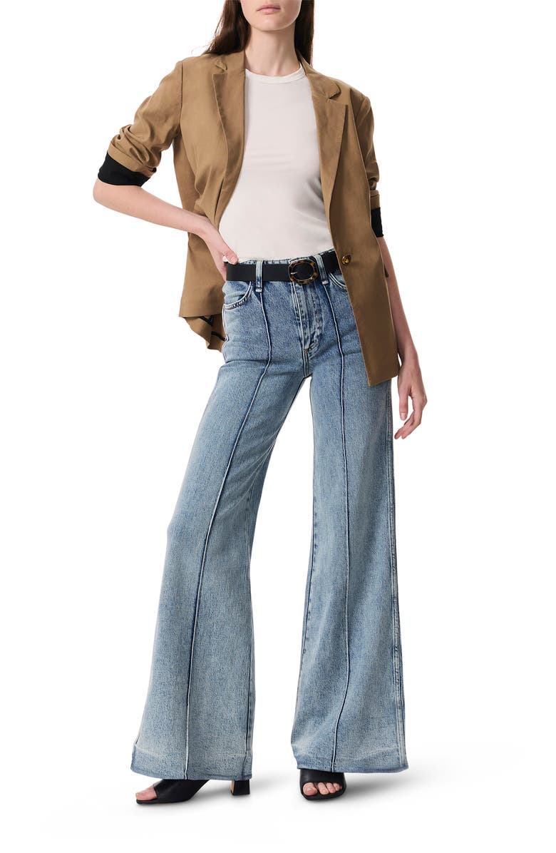 rag & bone Skylar High Waist Wide Leg Jeans, Alternate, color, Clementine