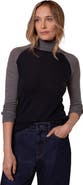 Celtic & Co. Merino Colour Block Roll Neck Sweater