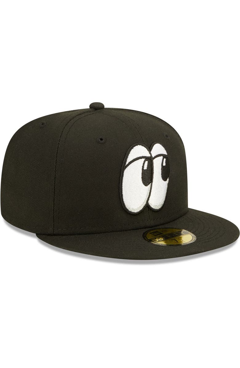 New Era Men's New Era Black Chattanooga Lookouts Authentic Collection Team Alternate 59FIFTY Fitted Hat, Alternate, color,