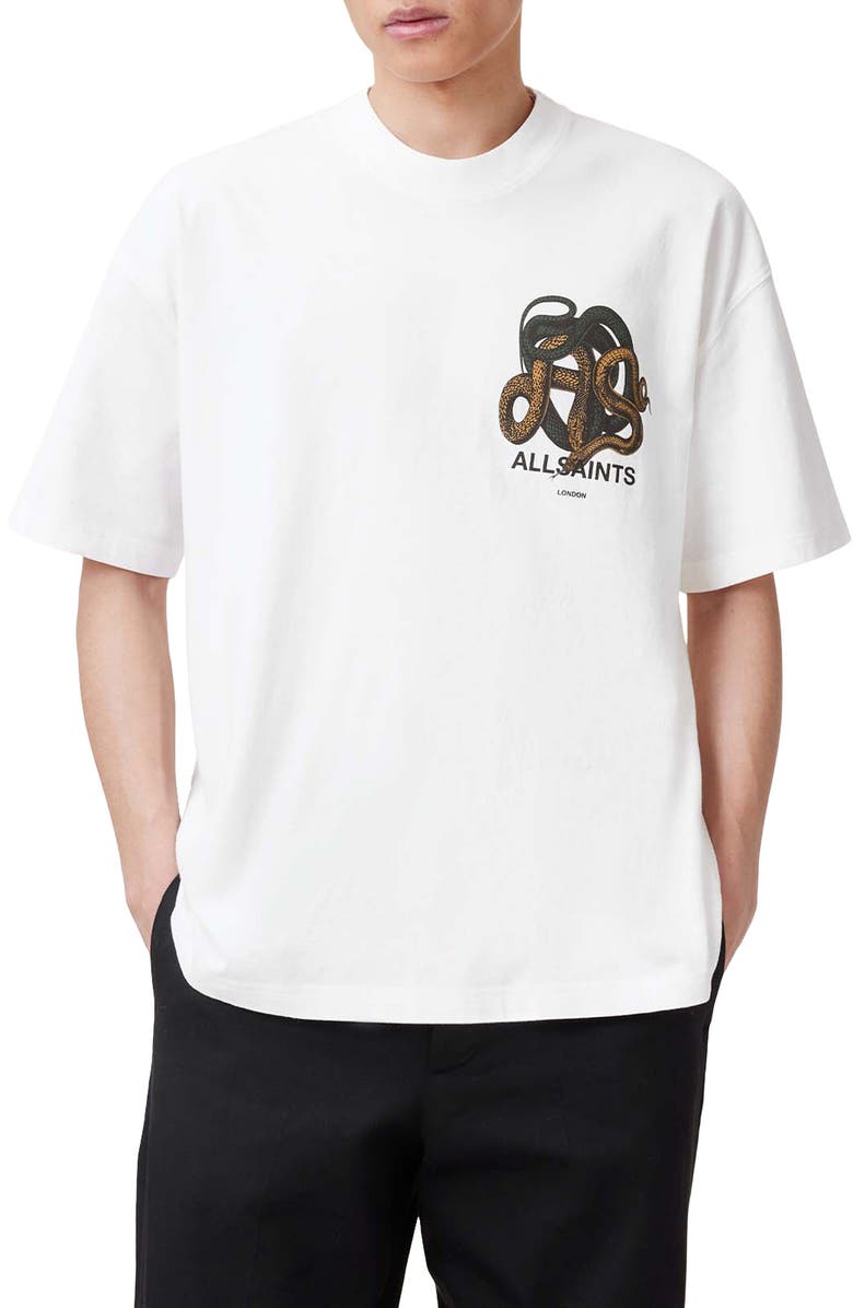 AllSaints Reticulate Cotton Graphic T-Shirt, Main, color, 