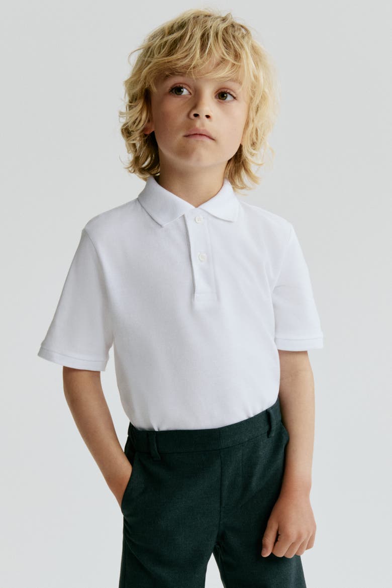 2-pack School Polo Shirts, Main, color, White