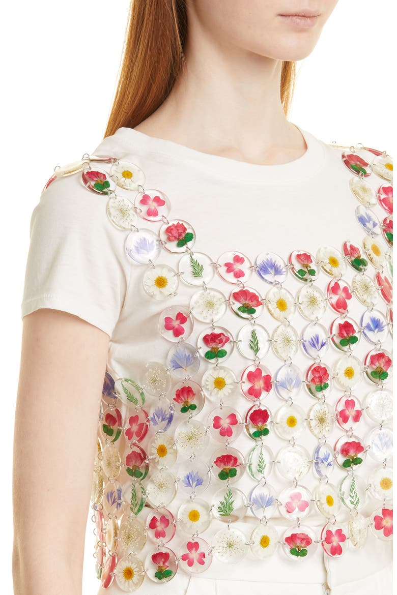 Chain Mail Flower Top, Alternate, color, NEW MULTI
