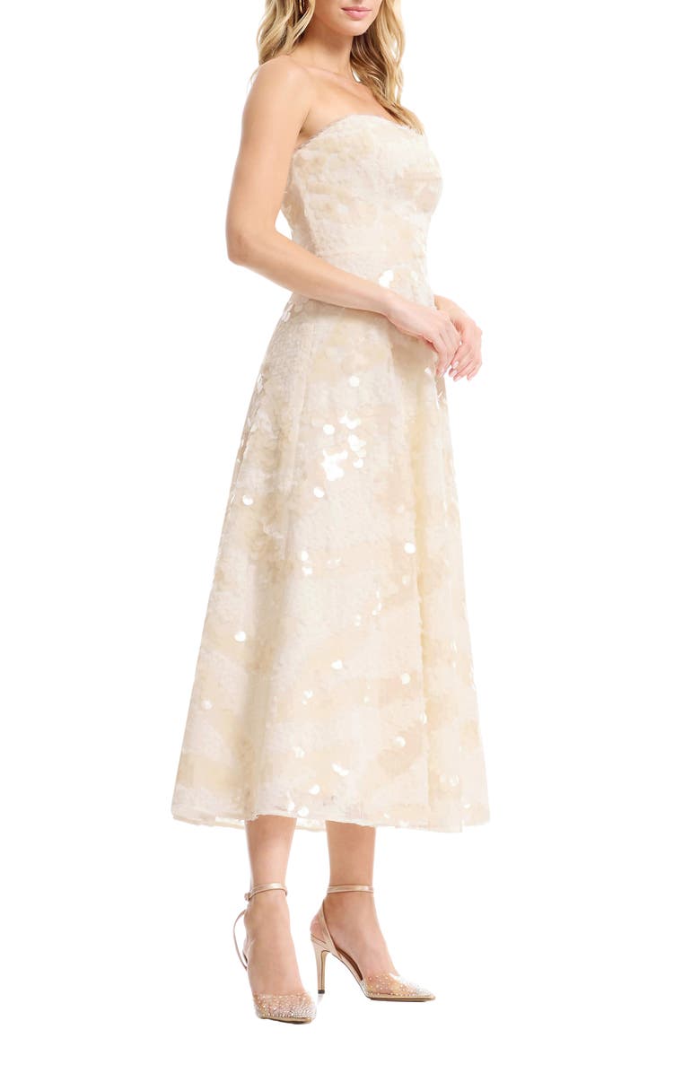 Dress the Population Kailyn Sequin Strapless Dress, Alternate, color,