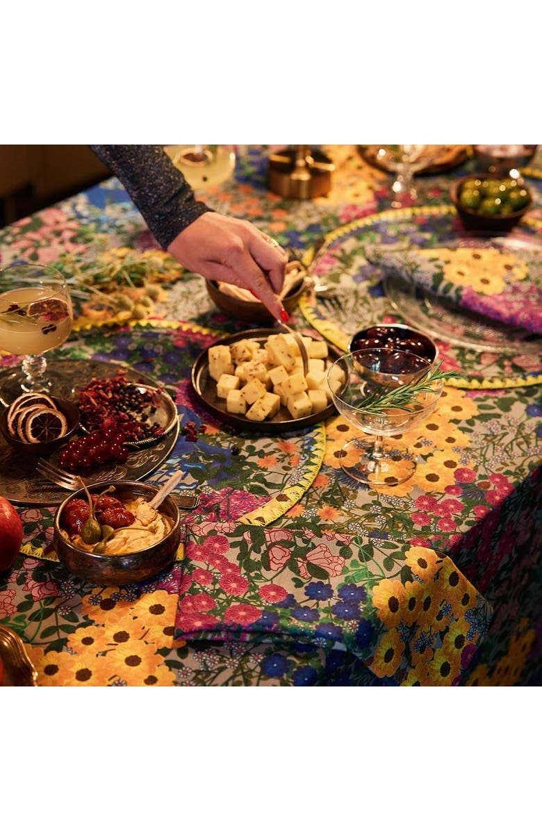 Sophie Williamson Design Tablecloth Pré Fleuri, Alternate, color, Blue