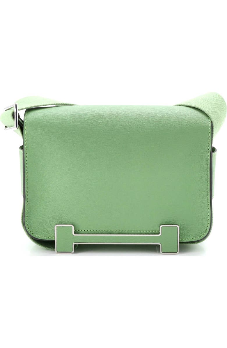 Pre-Owned Hermes Geta Bag Chevre Mysore, Alternate, color, Vert Criquet
