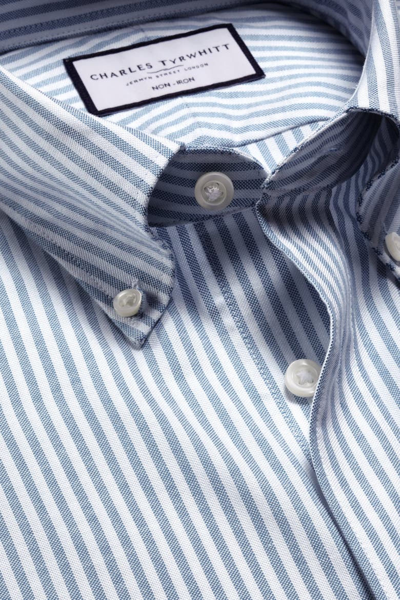 Non-Iron Stretch Oxford Shirt, Alternate, color, Royal Blue
