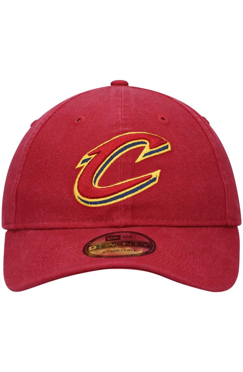 New Era Men's New Era Wine Cleveland Cavaliers Official Logo 9TWENTY Team Color Adjustable Hat, Alternate, color, 