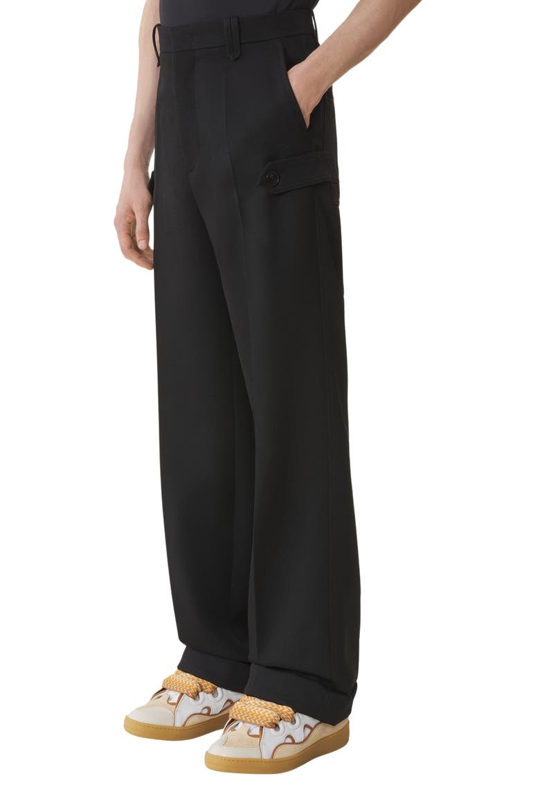 Light Wool Chino Pants, Alternate, color, Black