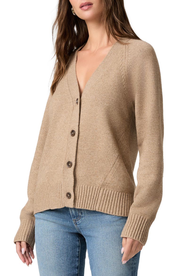Hikari V-Neck Cardigan, Alternate, color, BARLEY