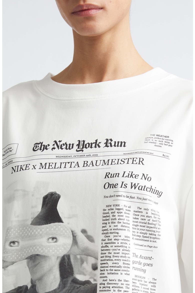 x Nike The New York Run Cotton Graphic T-Shirt, Alternate, color, WHITE