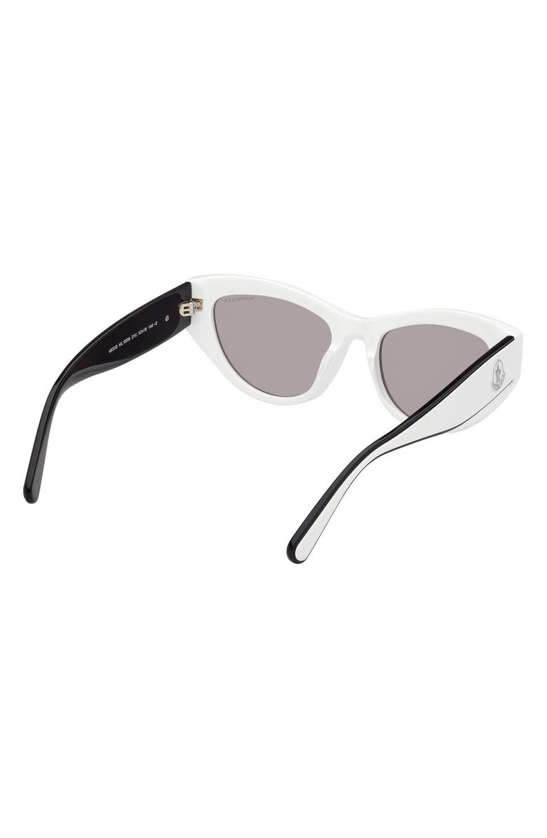 Moncler 53mm Mirrored Cat Eye Sunglasses, Alternate, color,