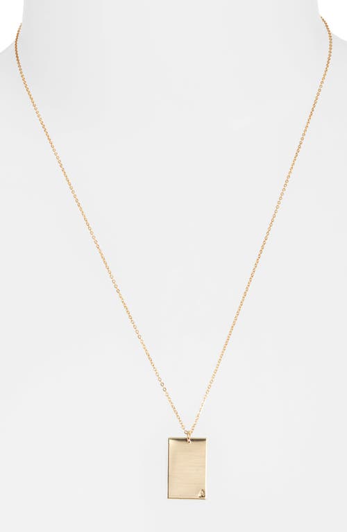Set & Stones Goldie Initial Tag Pendant Necklace In Gold