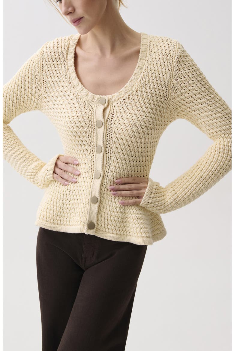 Elina Open-Stitched Cardigan, Alternate, color, PROSECCO