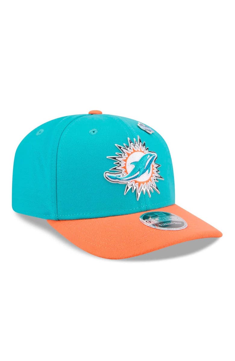 New Era Men's New Era  Aqua/Orange Miami Dolphins 2026 NFL Draft 9SEVENTY Adjustable Hat, Alternate, color, Aqua