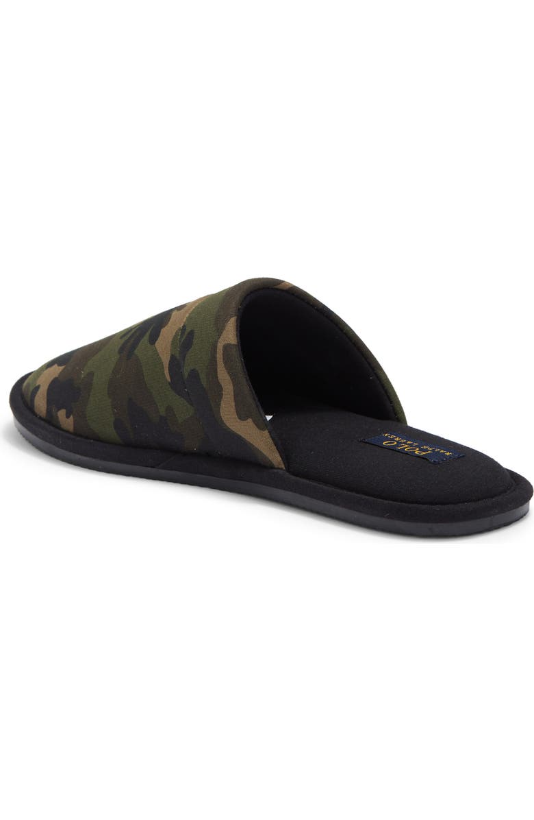 POLO Klarence Camo Print Scuff Slipper, Alternate, color,