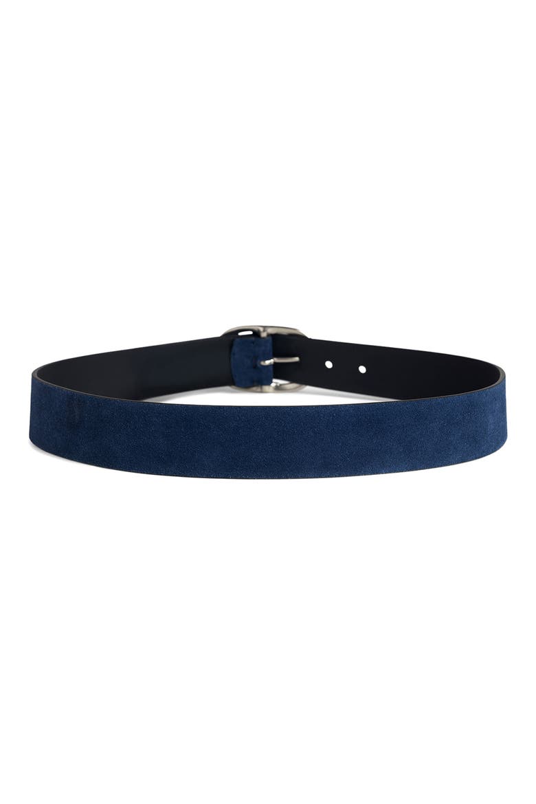 The Contour Suede Belt, Alternate, color, NAVY