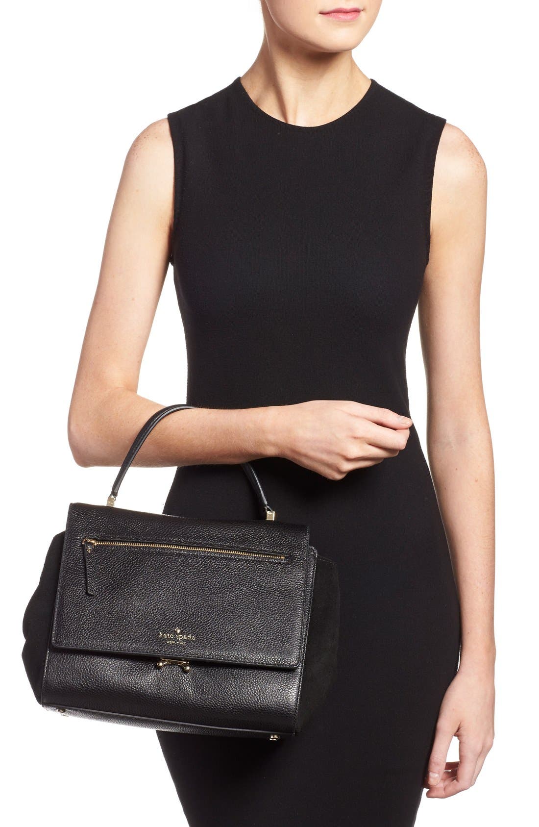 'matthews drive - anderson' satchel, Alternate, color, BLACK