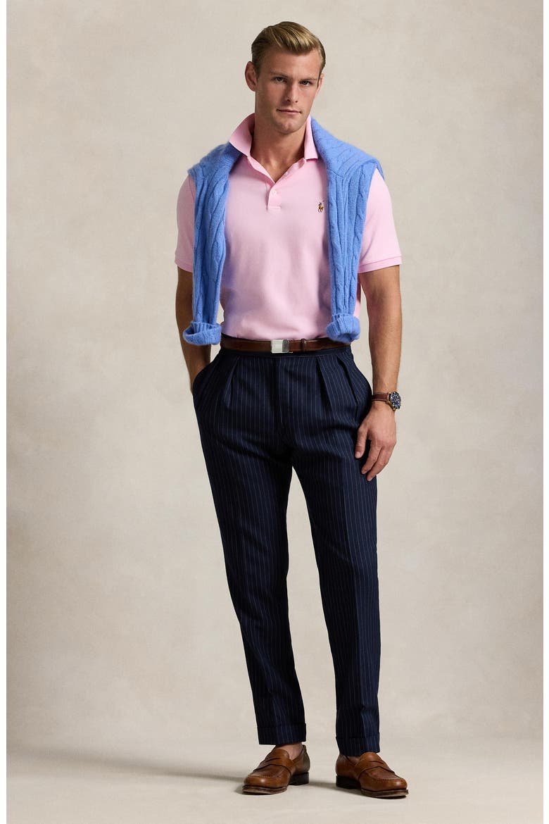 Solid Cotton Jersey Polo, Alternate, color, CARMEL PINK