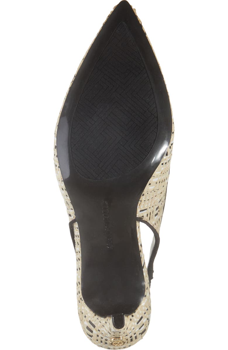 KARL LAGERFELD PARIS Rosalyn Pointed Toe Slingback Pump, Alternate, color, Natural/ Black