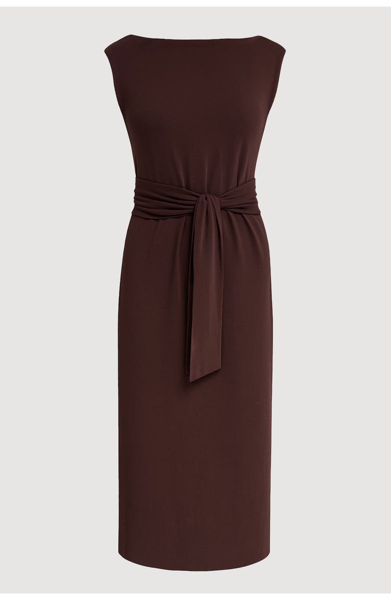 Modern Citizen Edina Tie-Front Slit-Neck Dress, Alternate, color, 